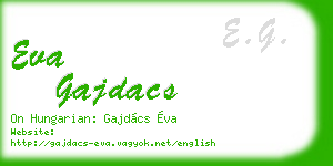 eva gajdacs business card
